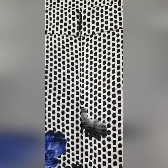 Express Skirt Black White Blue Floral Polka Tulle Mini Layered Spring Small 0 - Picture 4 of 7